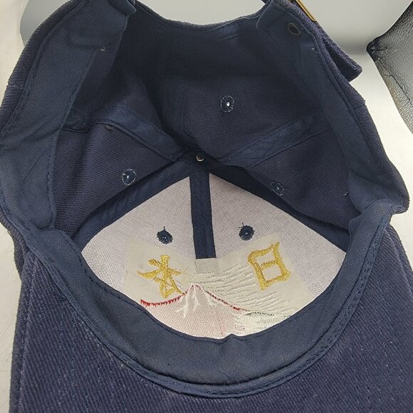 Japan Embroidered Navy Baseball Cap With Mount Fuji Design Travel Casual Comfort - Picture 7 of 8